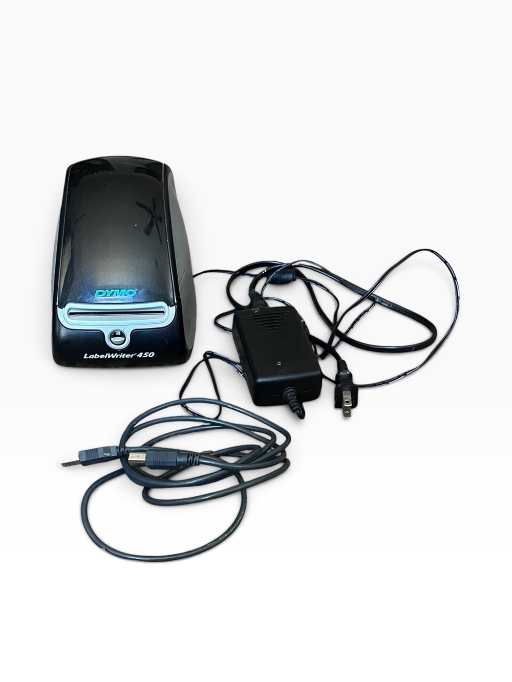 Dymo LabelWriter 450 Thermal Printer with AC Adapter Cable Black Model 1750110
